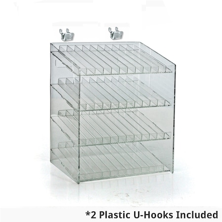 Azar Displays 4 Tier 48 Comp. Cosmetic Nail Polish Display 12"W x 8.5"D x 18.5"H 222884